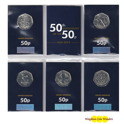 2019 BU 50p - 5-Coins (Card) - British Culture